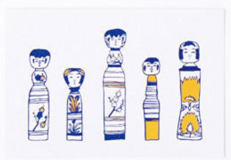 Folk art postcards (5 pcs)