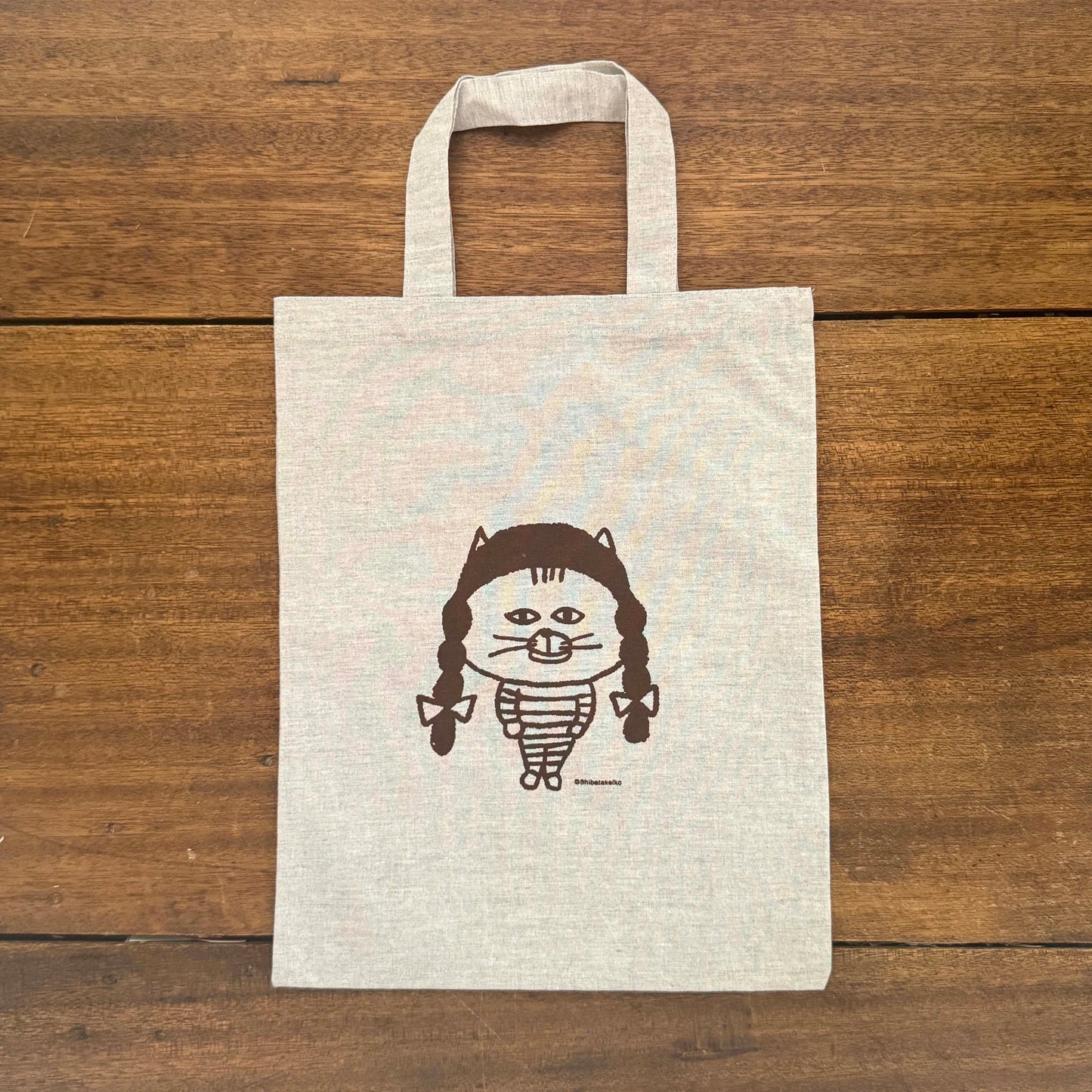 柴田ケイコ×水縞 エコバッグ カツラねこ おさげ (3入)