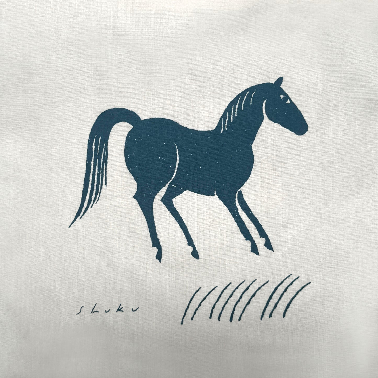 西淑×水縞 エコバッグ 夜のあいだ 馬 (2入)