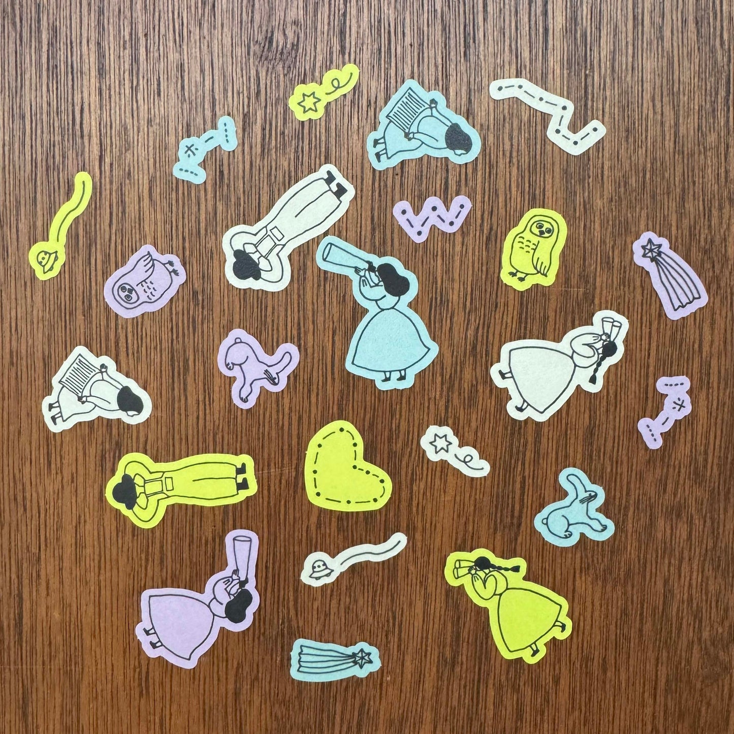 ネクタイ×水縞 フレークシール 星を探して (5入)