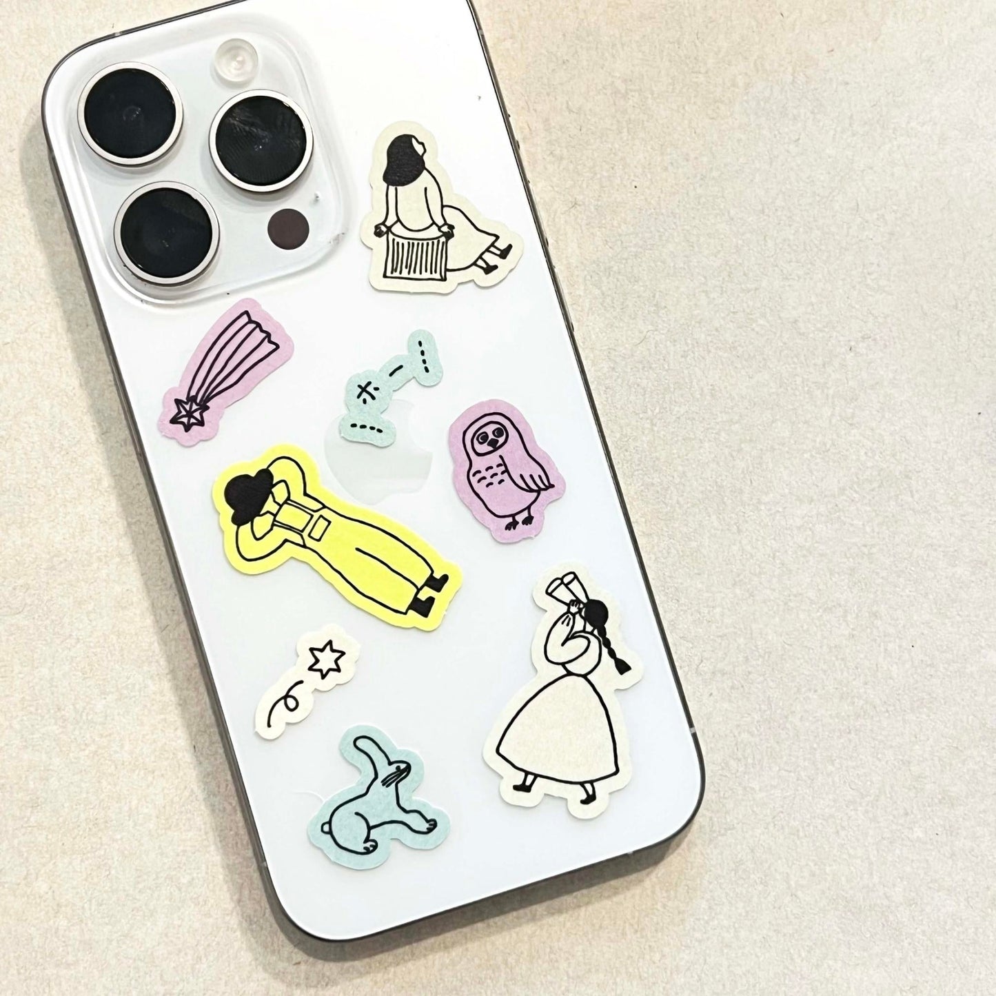 ネクタイ×水縞 フレークシール 星を探して (5入)