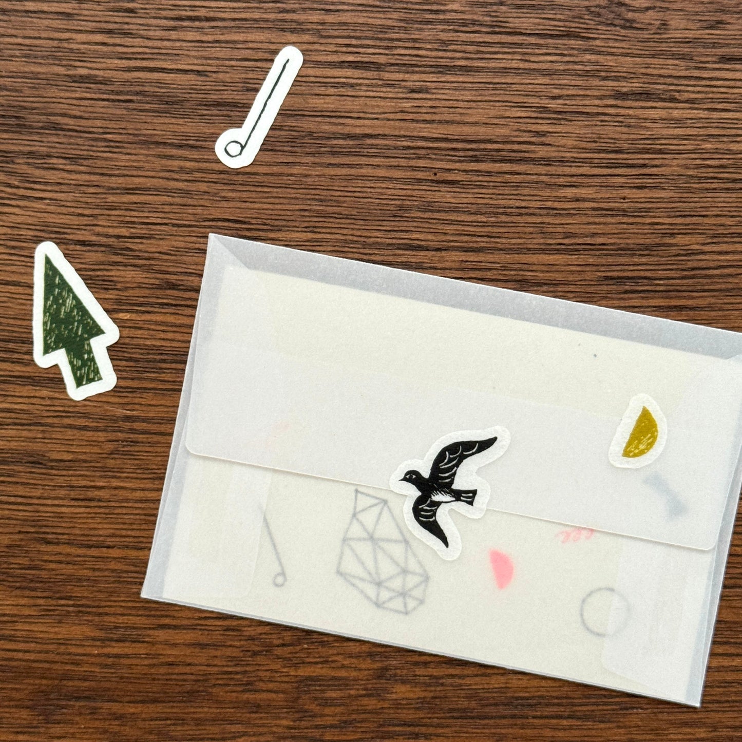 Nishi Shuku×mizushima Flake Stickers In the Night (5 pcs)
