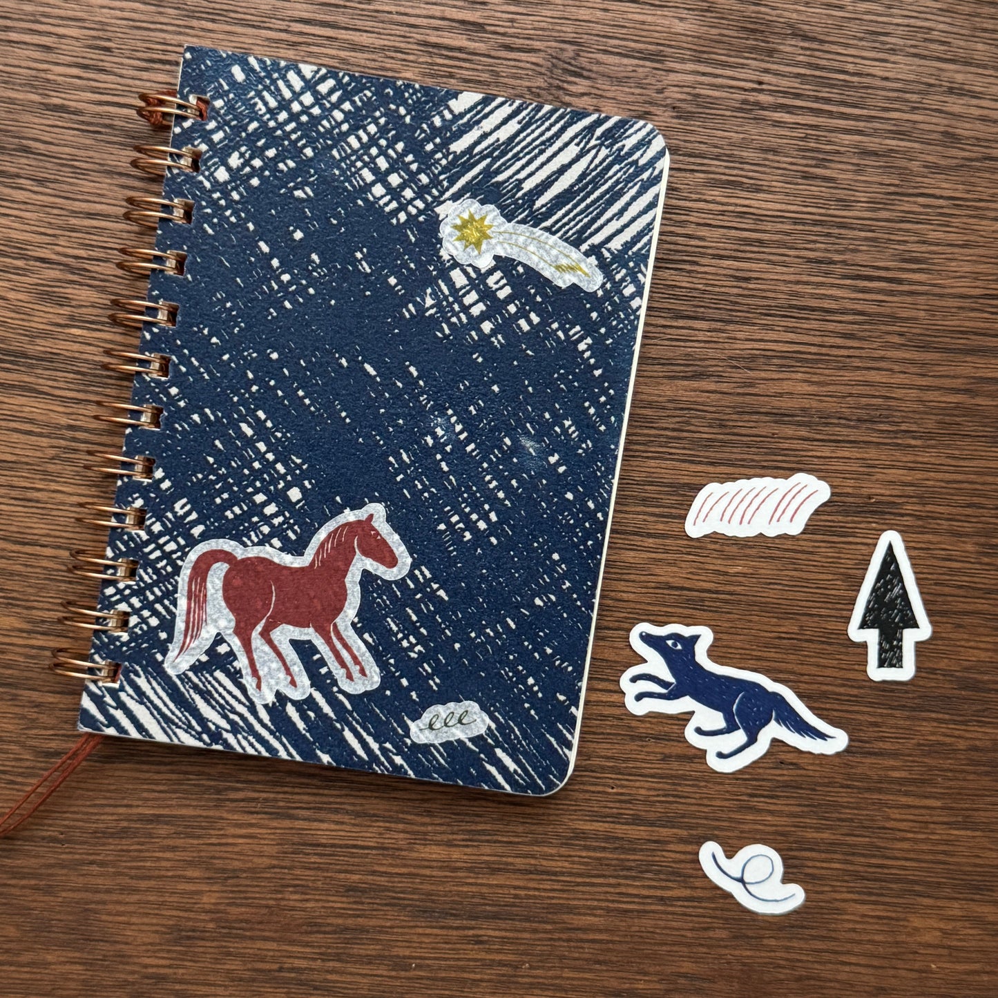 Nishi Shuku×mizushima Flake Stickers In the Night (5 pcs)