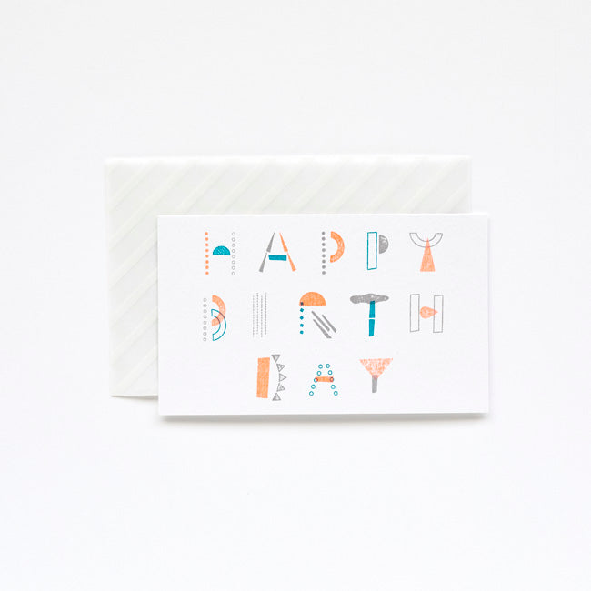 メッセージカード 自在 HAPPY BIRTHDAY (5入)