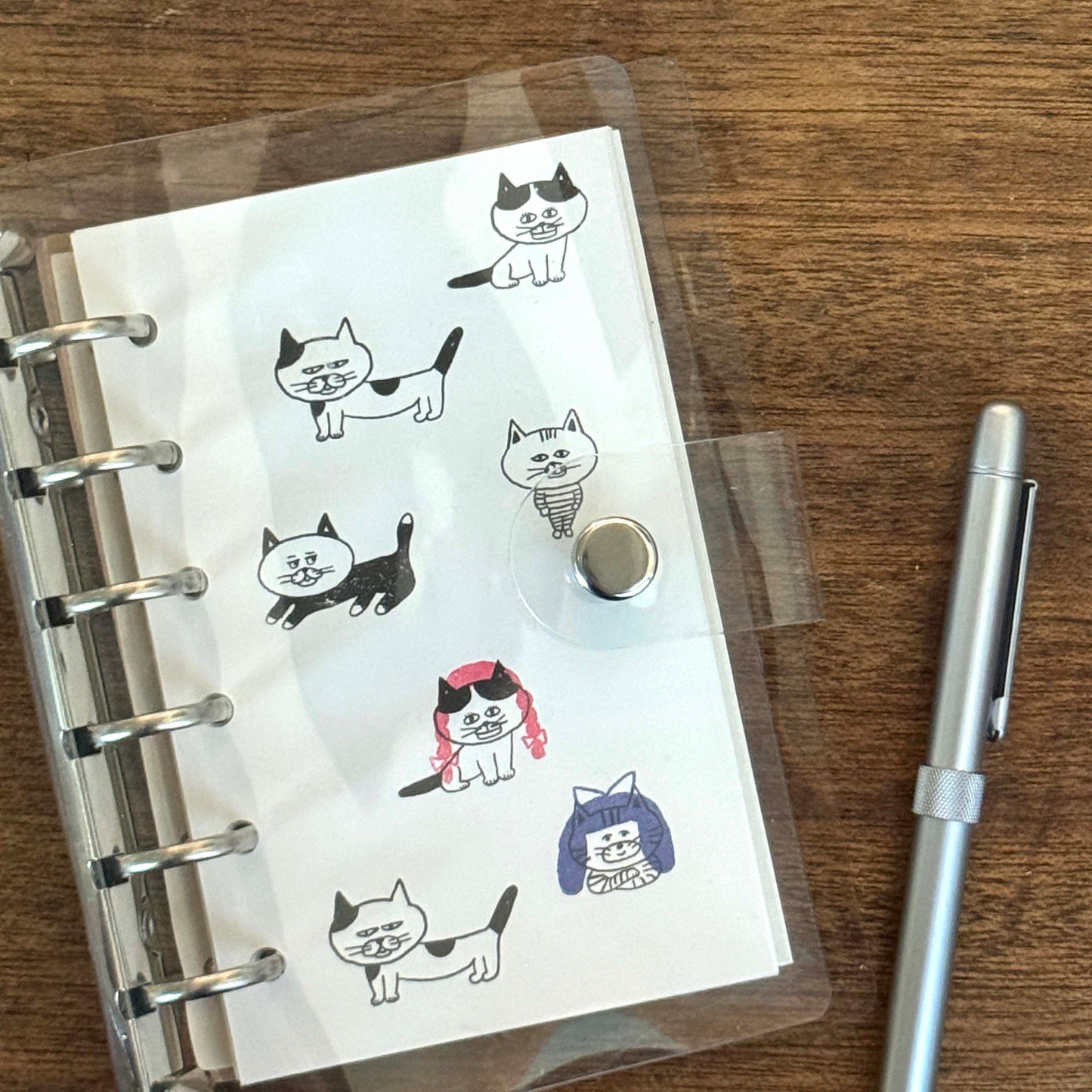 柴田ケイコ×水縞 自在ハンコ ボックス 図案セット カツラねこ (2入)
