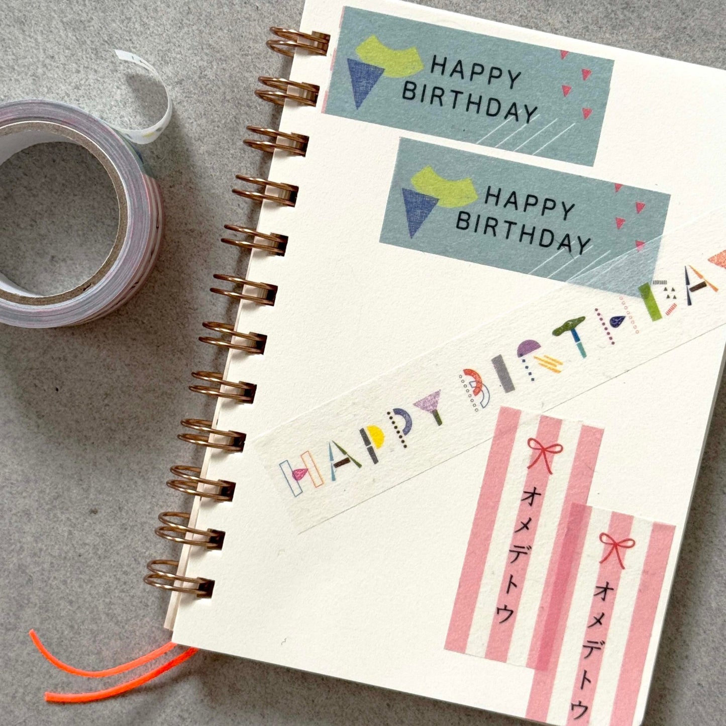 Masking Tape HAPPY BIRTHDAY (5 pcs)