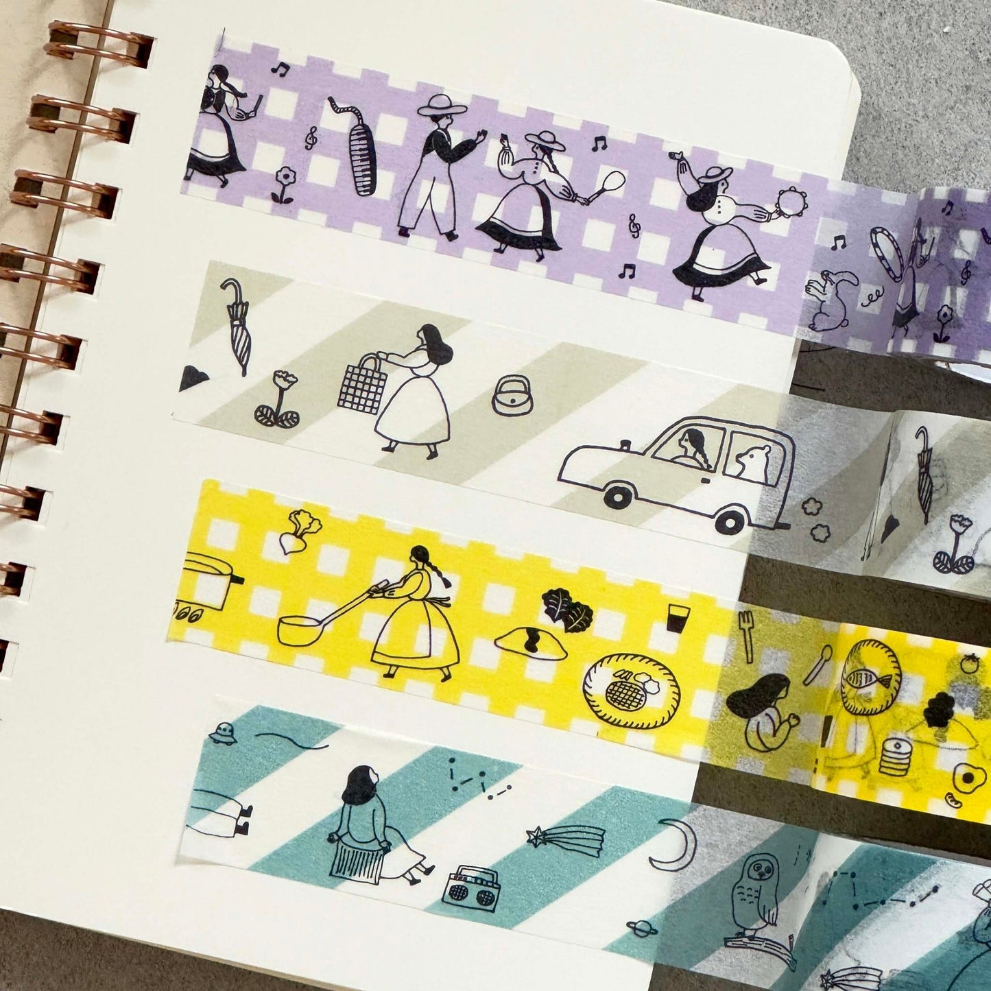 necktie × mizushima Masking Tape Searching for Stars (5 pcs)