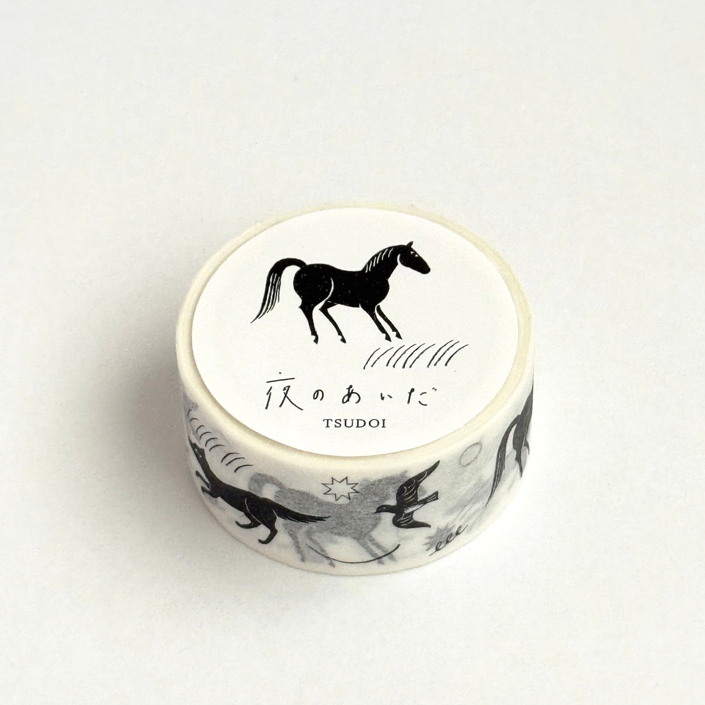Nishi Shuku×mizushima Masking Tape In the Night Gathering Monotone (5 pcs)