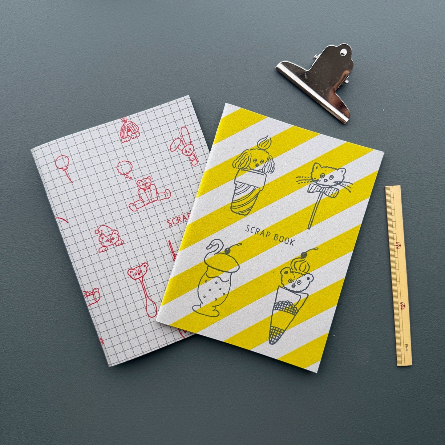 Tobimatsu Shoichiro × mizushima Sticker IROIRO Scrap Book Stripes Animal