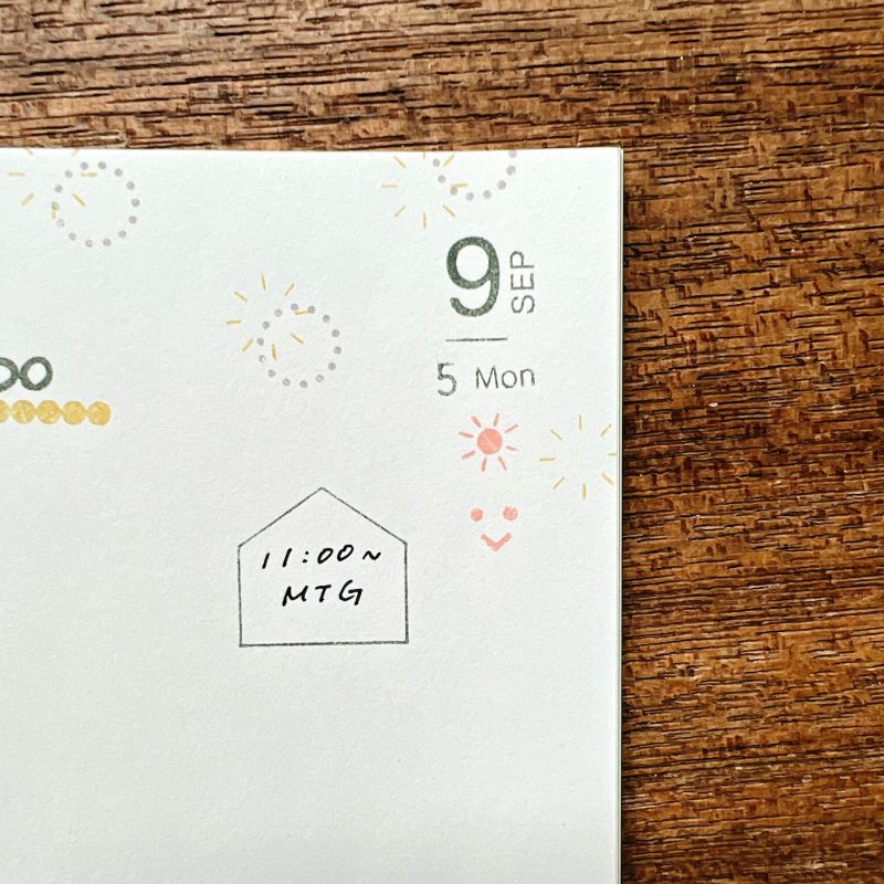 Free-to-use stamp log date/day/day of the week (2 pcs)