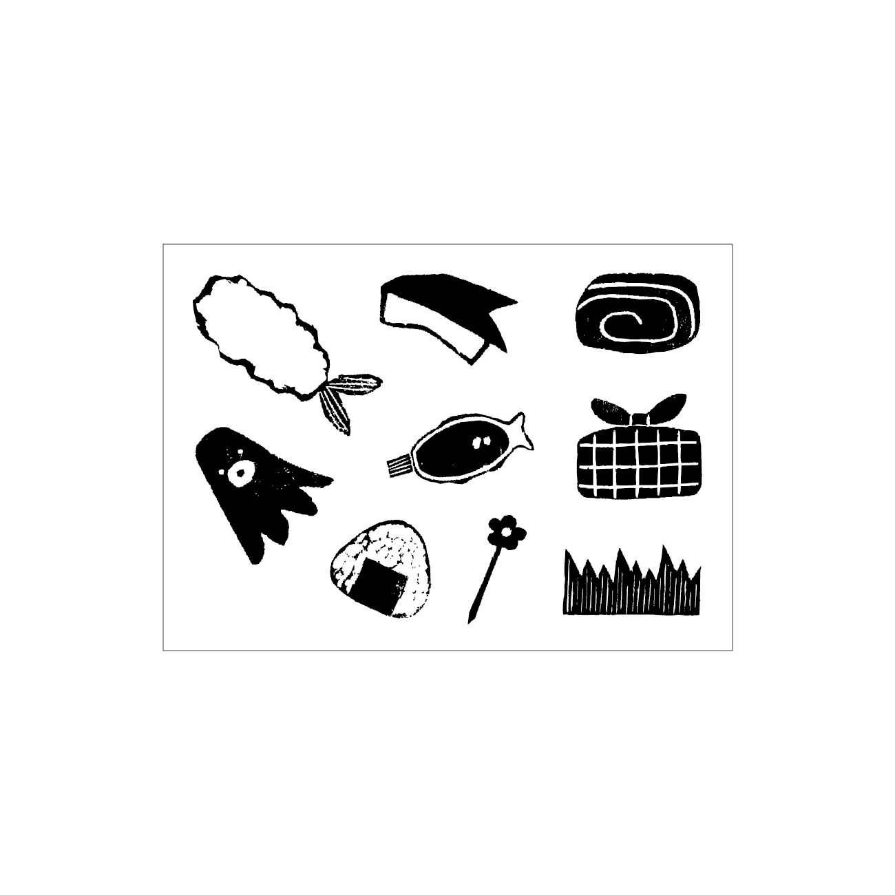 Suzuka Takeuchi × mizushima JIZAI Clear Stamp POCKET OBENTO