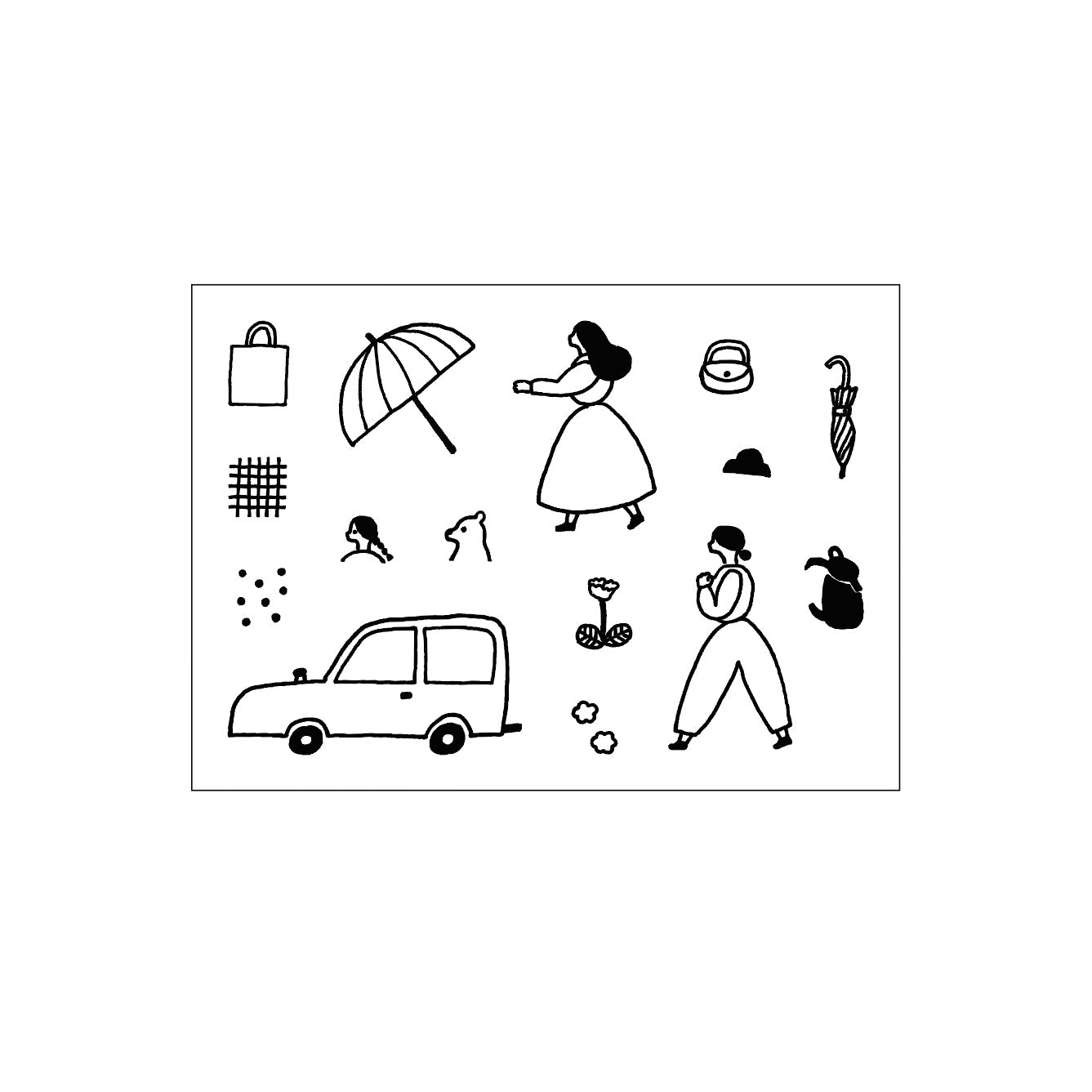 ネクタイ×水縞 自在ハンコ ポケット おでかけ