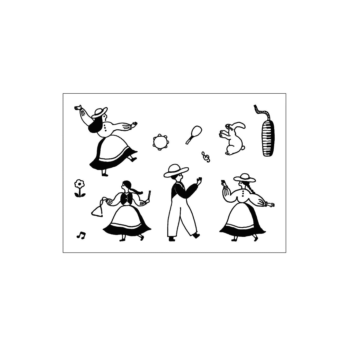 ネクタイ×水縞 自在ハンコ ポケット おどろうよ! (2入)