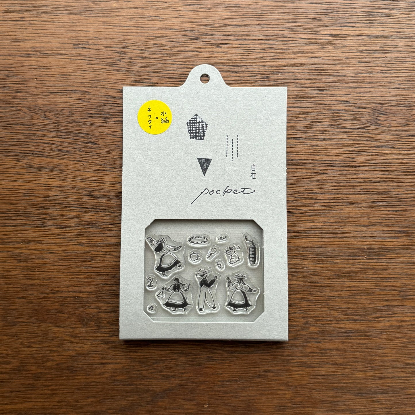 ネクタイ×水縞 自在ハンコ ポケット おどろうよ! (2入)