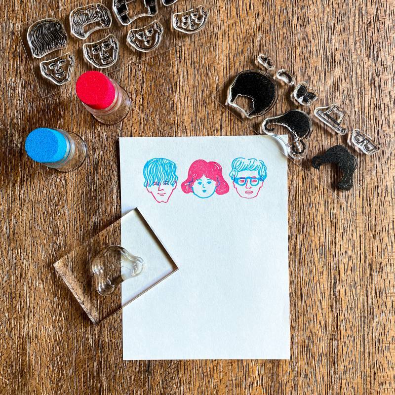 Keiko Shibata x Mizushima Free Stamp Box Design Set Henshin Barber (2 pcs)