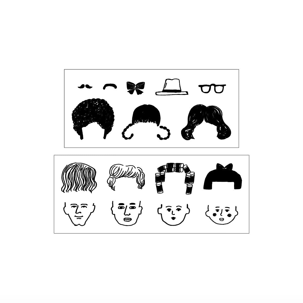 Keiko Shibata x Mizushima Free Stamp Box Design Set Henshin Barber (2 pcs)