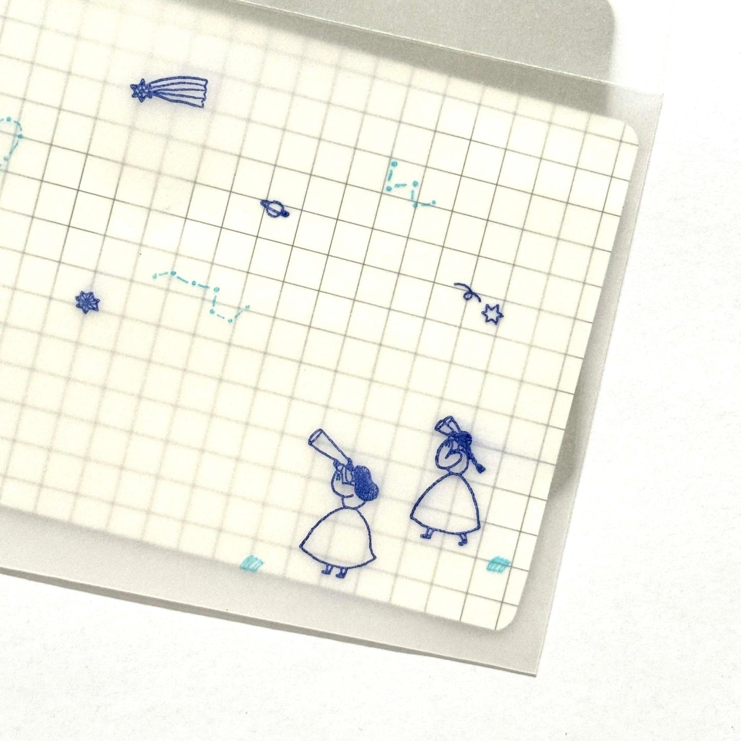 ネクタイ×水縞 自在ハンコ ボックス 図案セット 星を探して (2入)