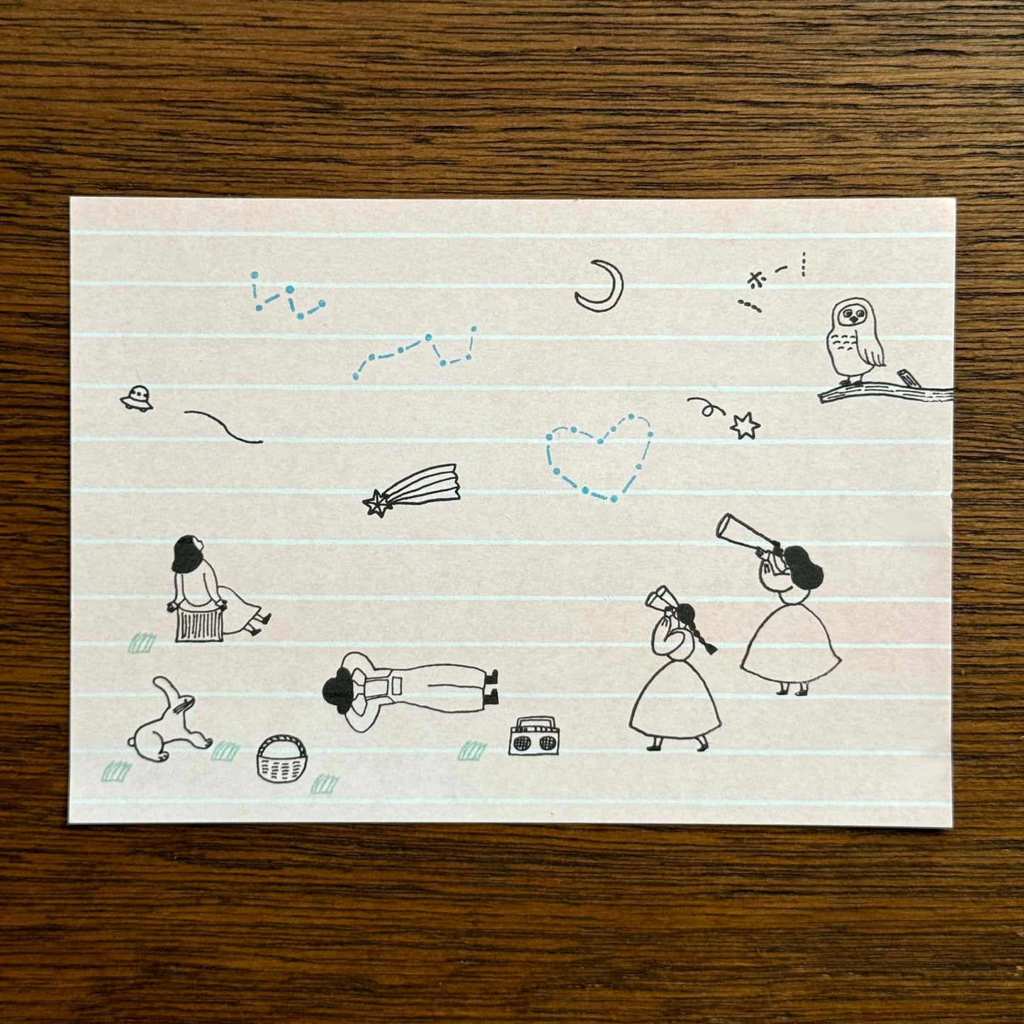 ネクタイ×水縞 自在ハンコ ボックス 図案セット 星を探して (2入)