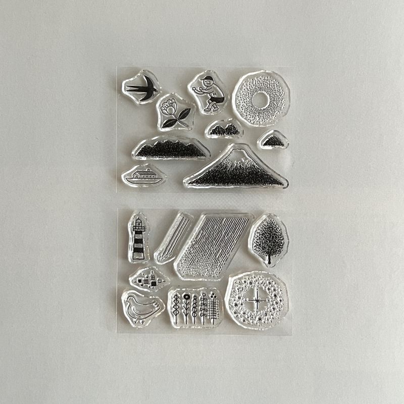 shunshun x Mizushima Free Stamp Box Design Set Scenery (2 pcs)