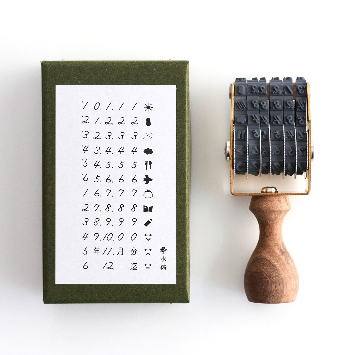 Rotating stamp date mark abacus numbers (1 pcs)