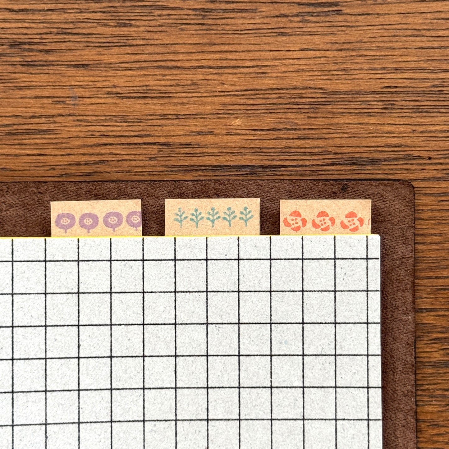 ハンコ 飾り罫 花01 (3入)