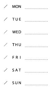 Hanko Schedule Week (2 pcs)