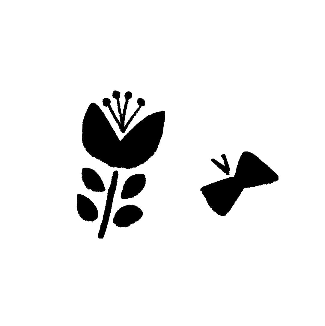 自在ハンコ コンビ 蝶と花 (3入)