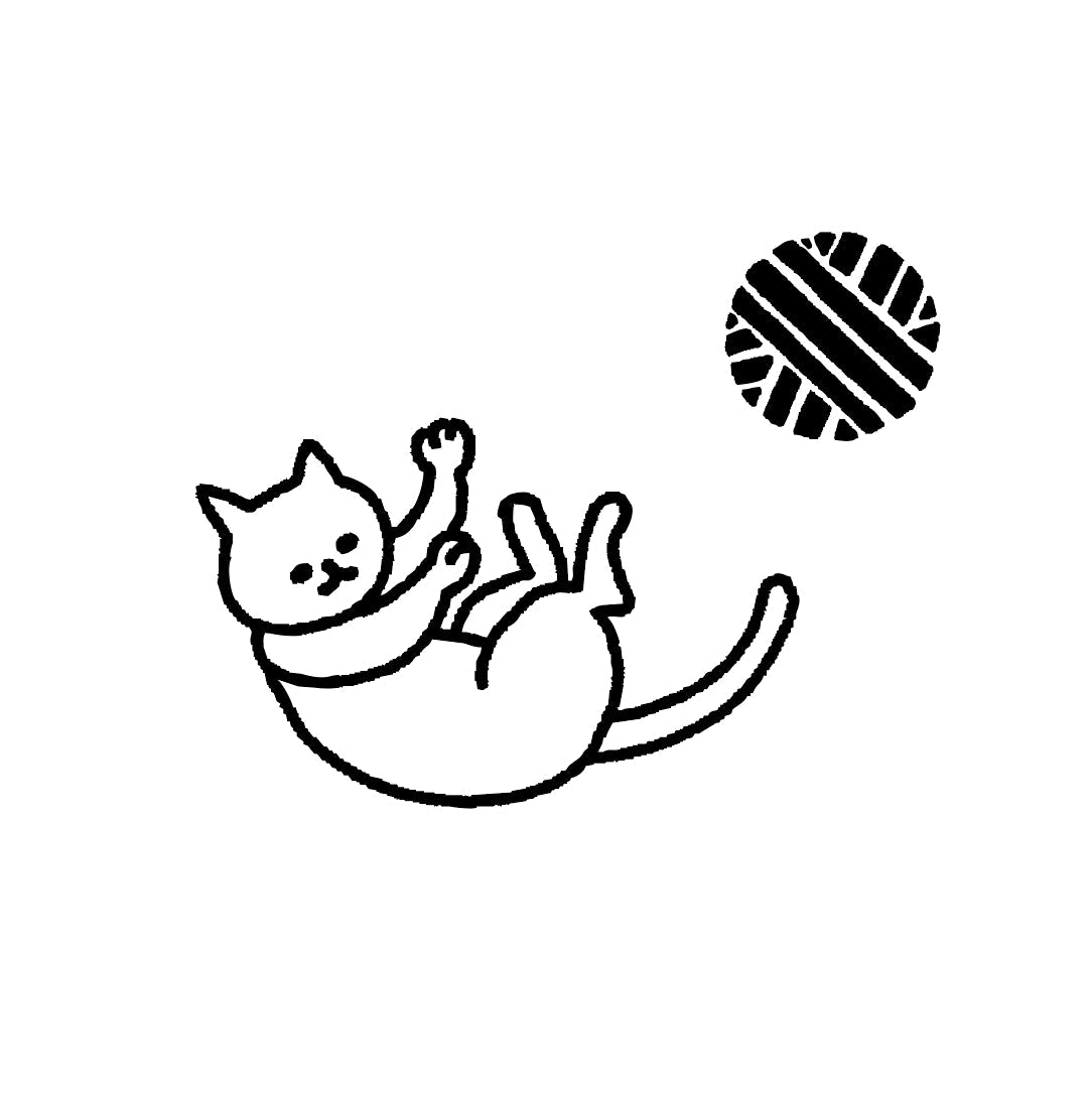 自在ハンコ コンビ 猫と毛糸 (3入)