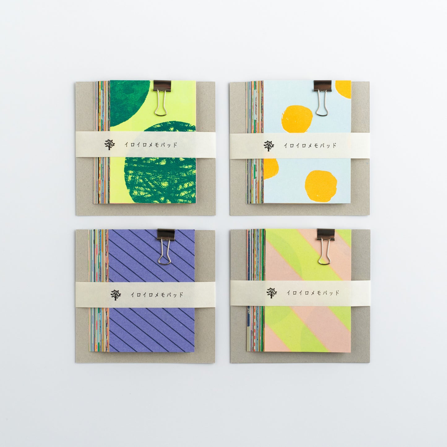 Iroiro Memo Pad Polka Dot Stripes (5 pcs)