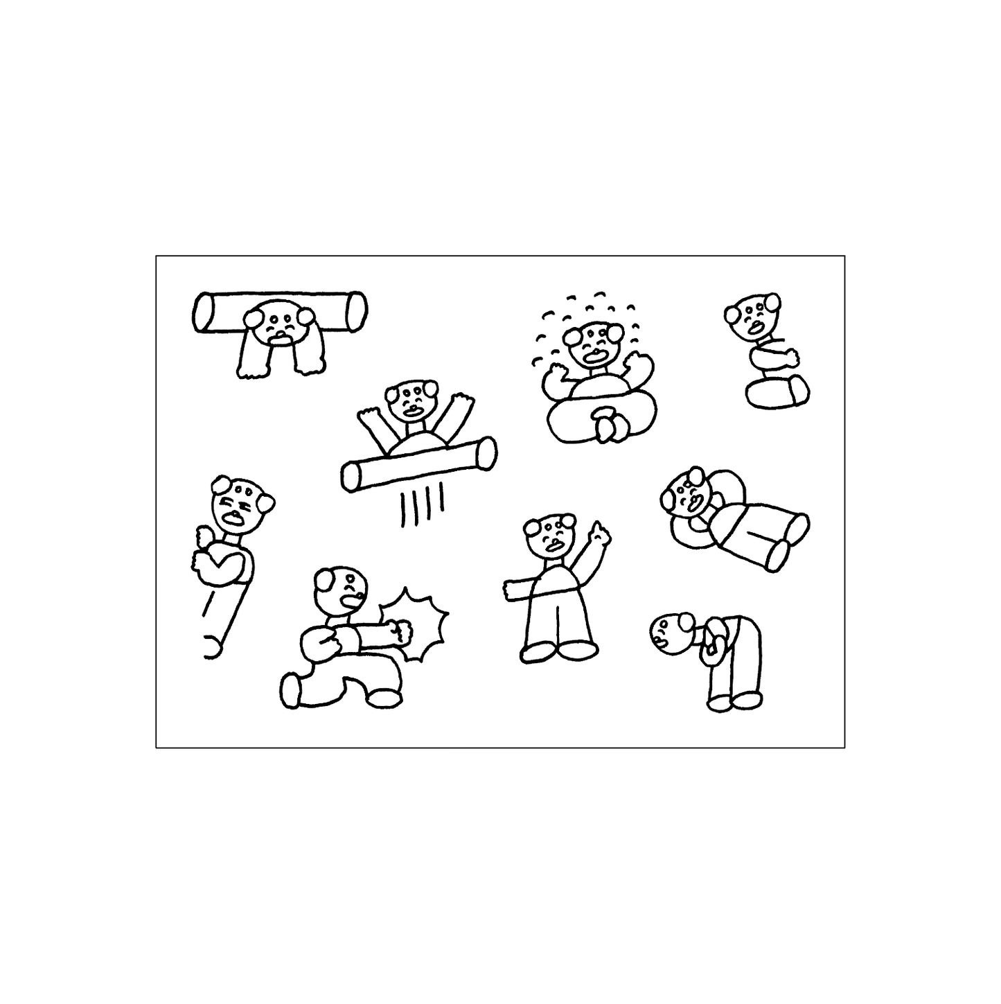 ニシワキタダシ×水縞 自在ハンコログ 手帳盛り上げ隊 おじさん (2入)
