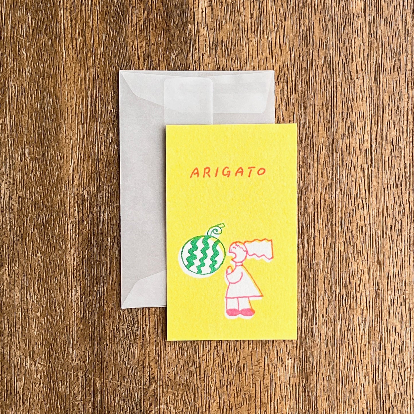 ニシワキタダシ×水縞 メッセージカード ひととたべもの ARIGATO (5入)