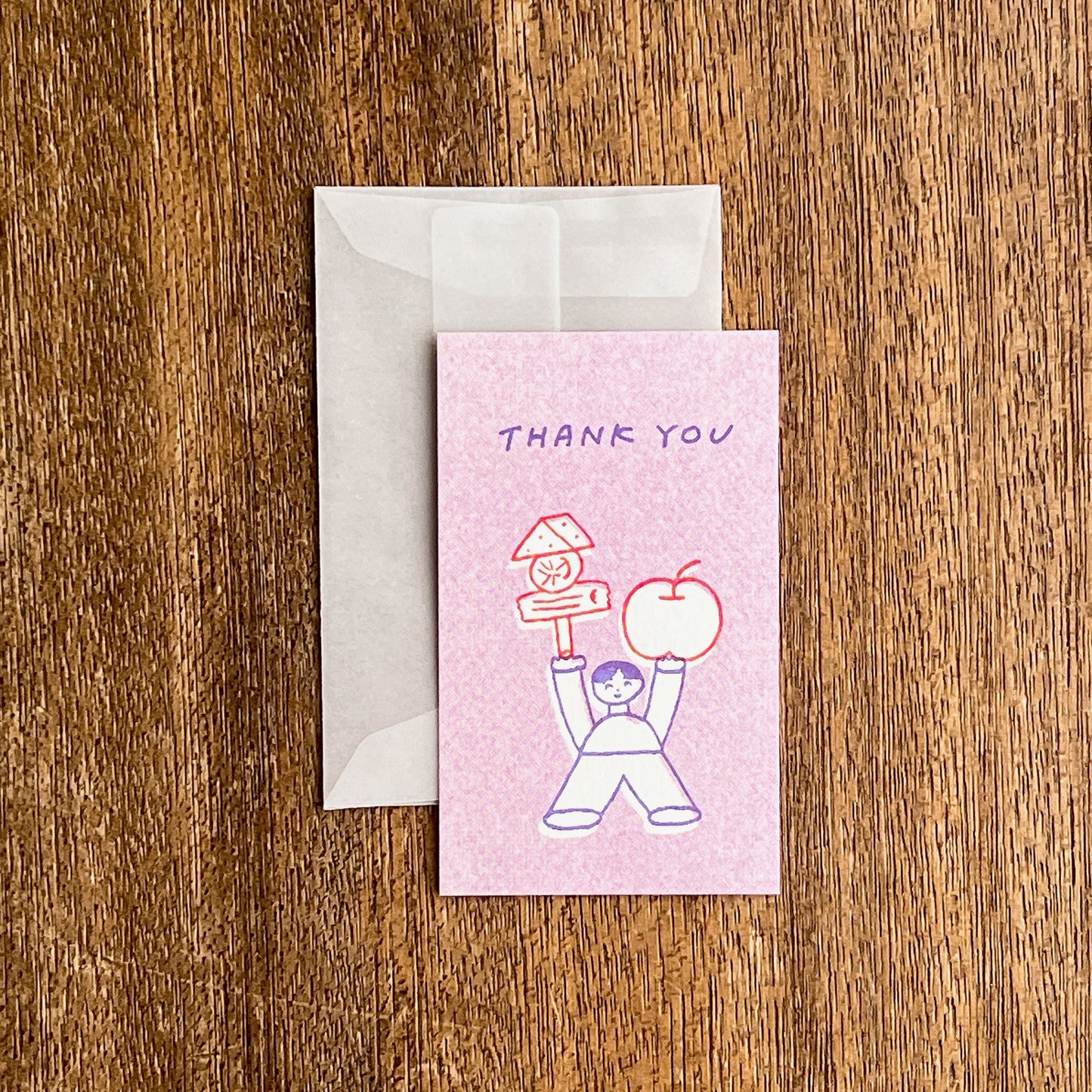 Tadashi Nishiwaki × mizushima Small Card People and Food THANK YOU (5 pcs)
