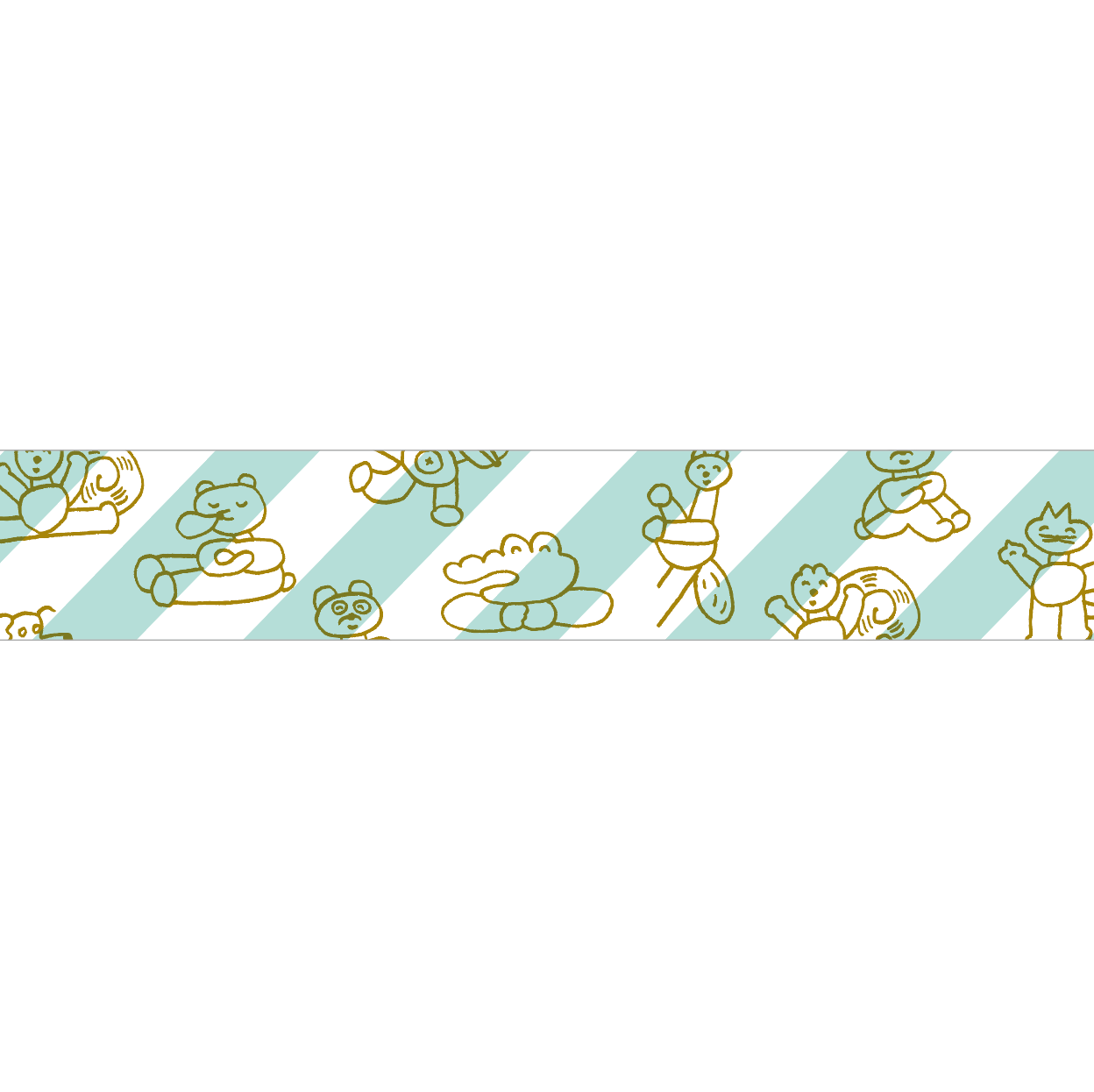 Nishiwaki Tadashi x Water Stripe Masking Tape (5 pcs)