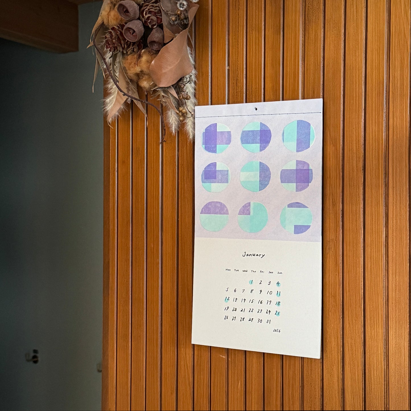 mizushima MOYO Calendar Dots & Stripes 2026