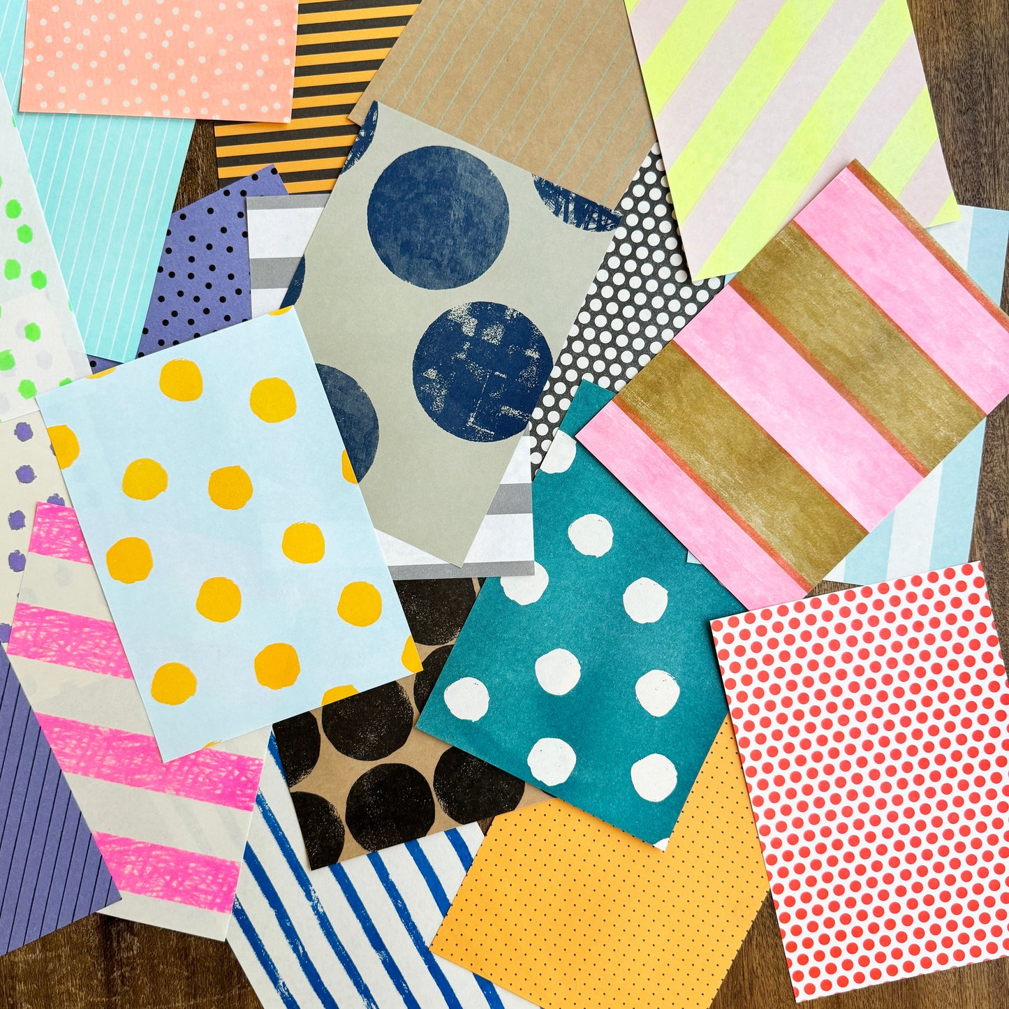 Iroiro Memo Pad Polka Dot Stripes (5 pcs)