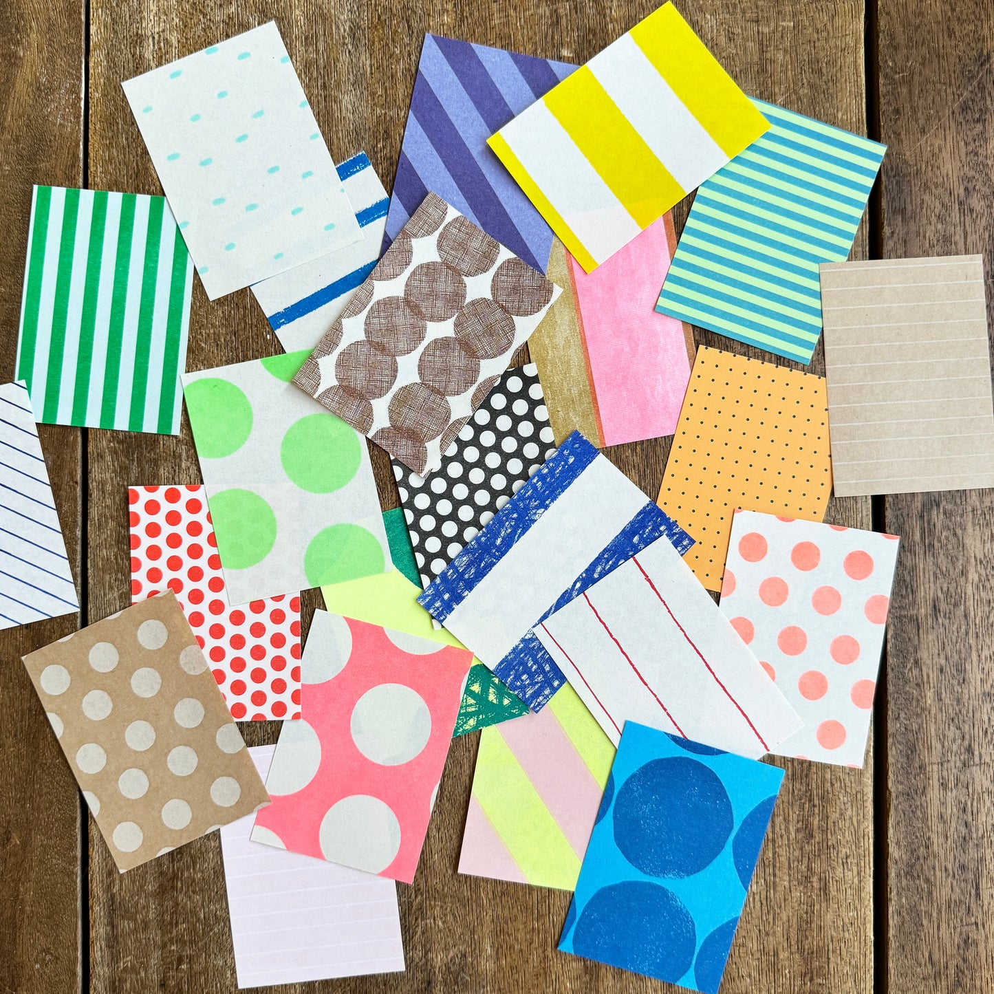 Iroiro Memo Pad Polka Dot Stripes (5 pcs)