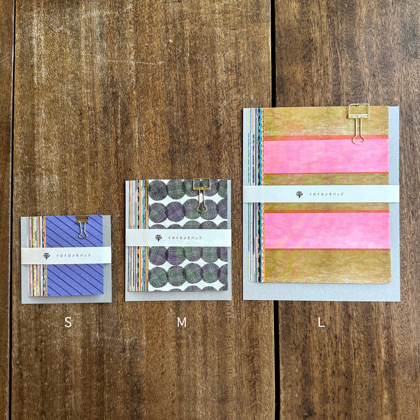 Iroiro Memo Pad Polka Dot Stripes (5 pcs)