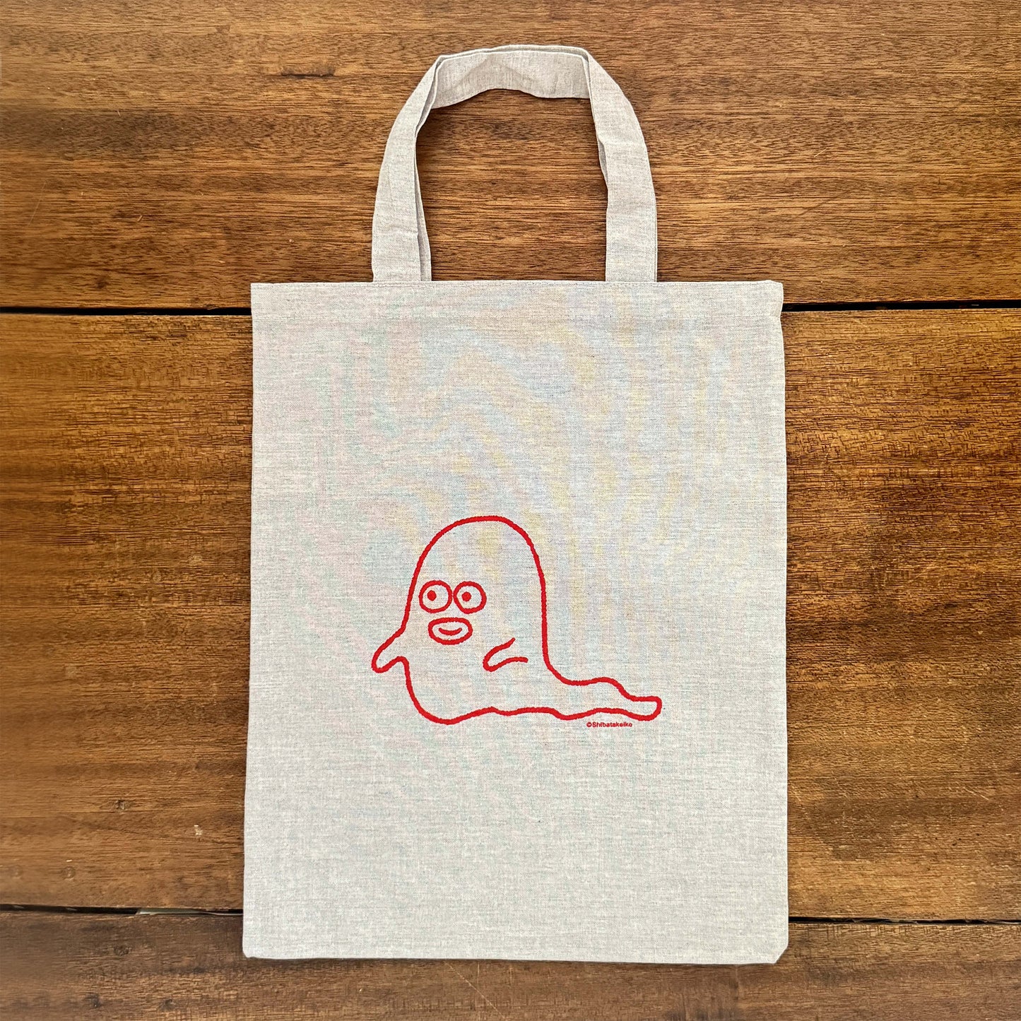 Keiko Shibata x Mizushima Eco Bag Ghost Smiley