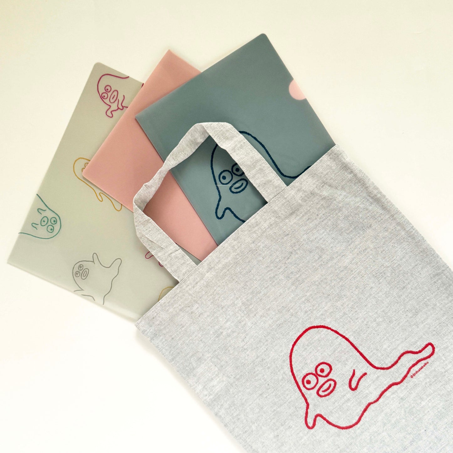 Keiko Shibata x Mizushima Eco Bag Ghost Smiley