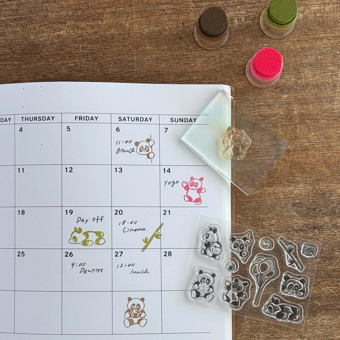 チャンキー松本×水縞 自在ハンコログ 手帳盛り上げ隊 パンダ日記