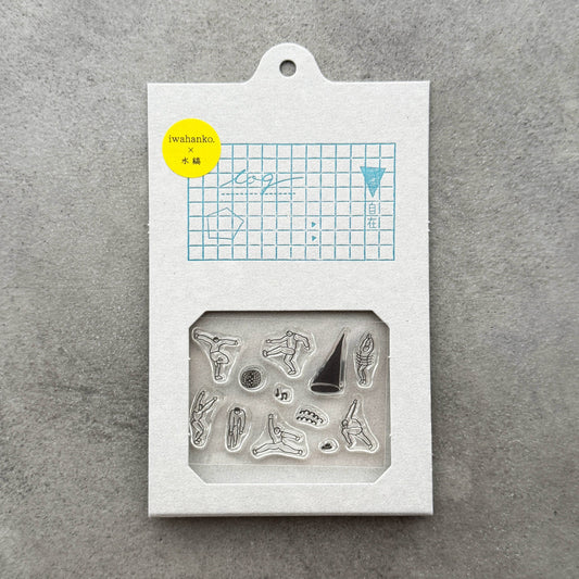 iwahanko.×水縞 自在ハンコ ログ 手帳盛り上げ隊 ポーズ