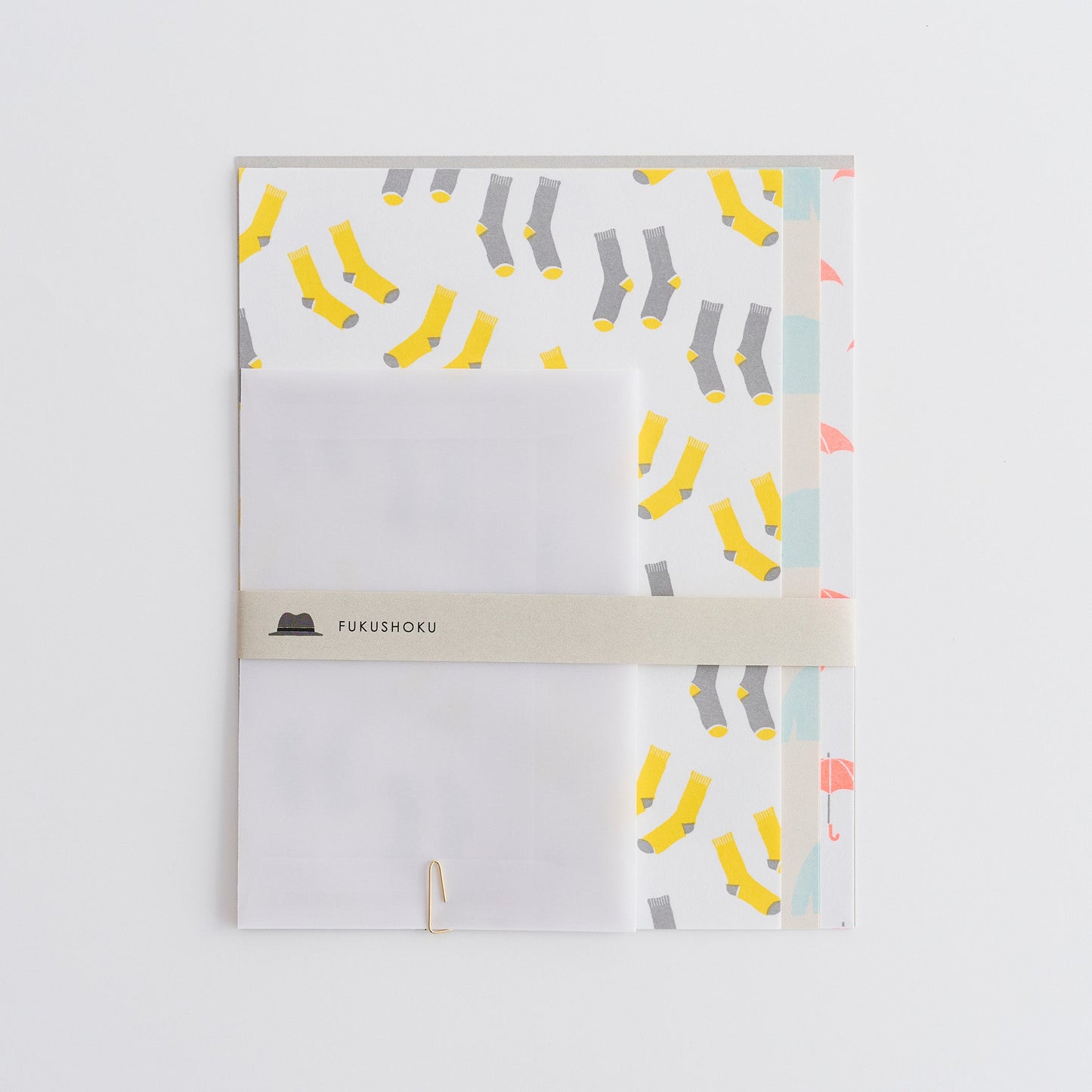 Clothing wrapping paper letter set