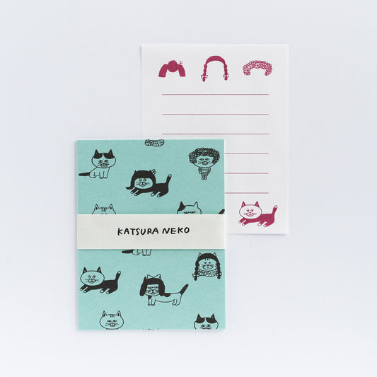 柴田ケイコ×水縞 ちいさなレターセット カツラねこ (5入)