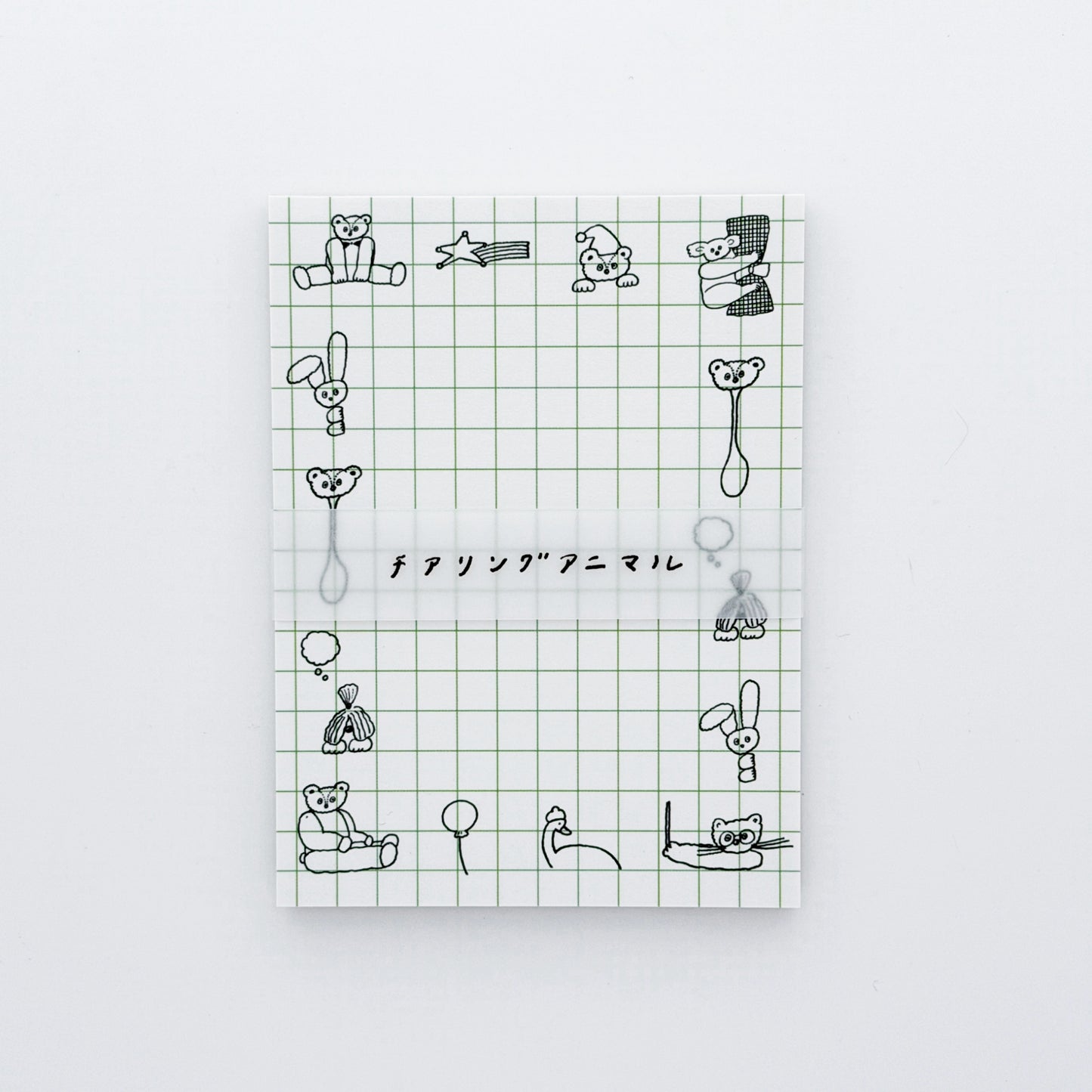 Tobimatsu Shoichiro × mizushima Memo Pad Cheering Animals