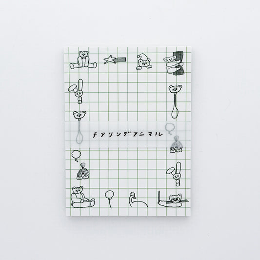 Tobimatsu Shoichiro × mizushima Memo Pad Cheering Animals