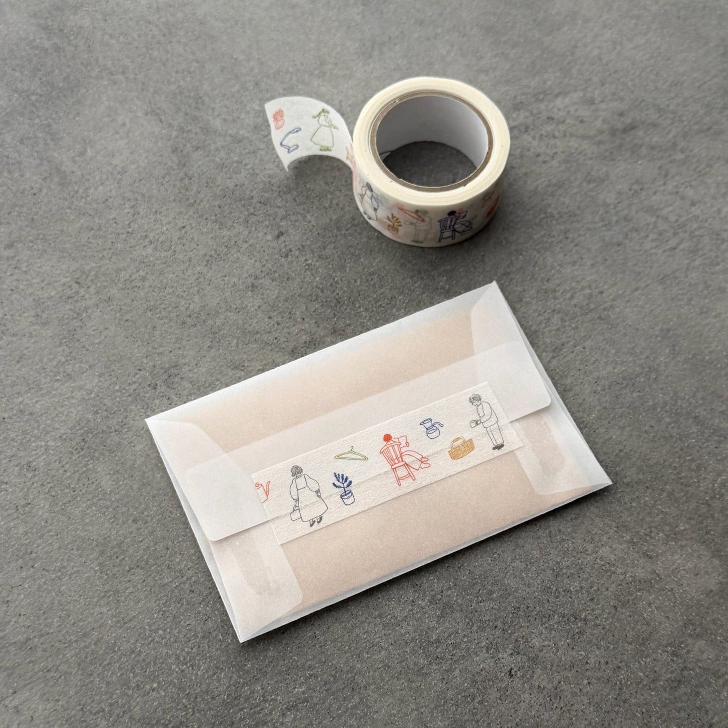 トビマツショウイチロウ×水縞 マスキングテープ 暮らしの絵柄