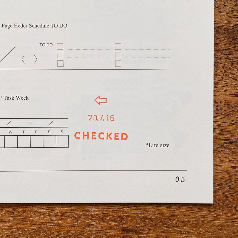 Flexible date stamp sheet for office