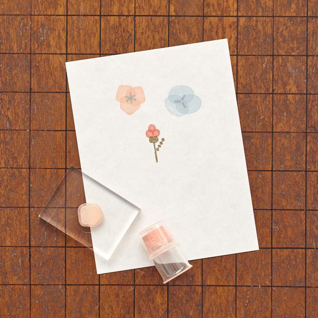 Jizai Hanko Box Coloring Set Flower