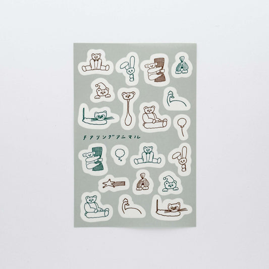 Tobimatsu Shoichiro × mizushima Tracing Paper Sticker Cheering Animals