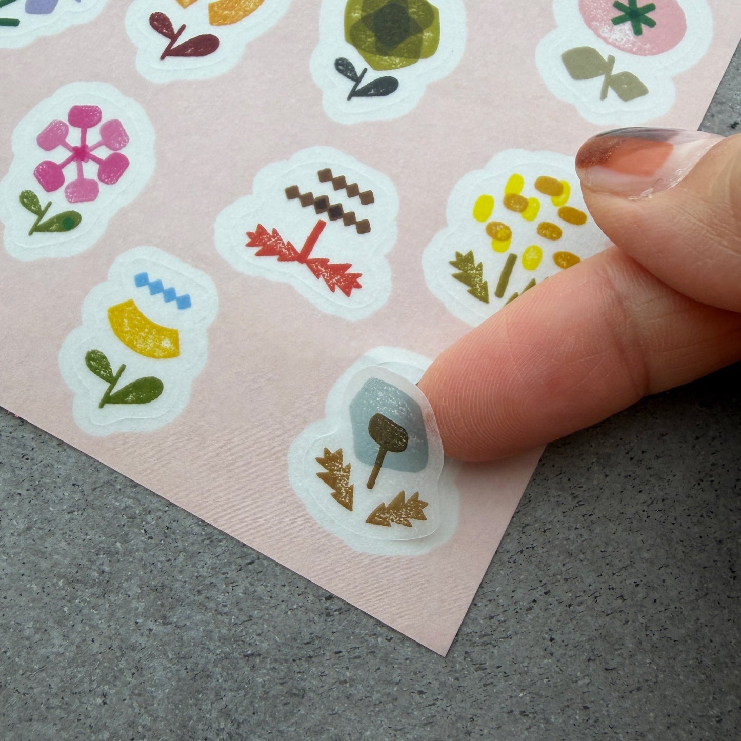 Tracing Paper Sticker Flower